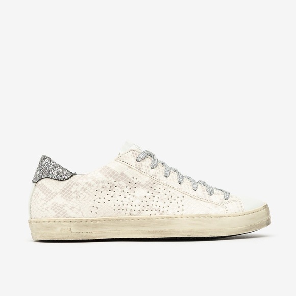 P448 Shoes - P448 John Sunset Lilac Embossed Python Sneaker